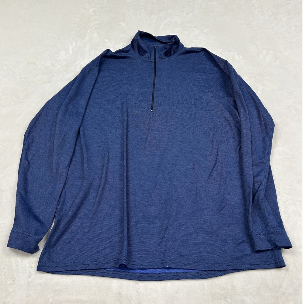 Patagonia Capilene 1/4 Zip Pullover Mens XL Blue Heathered Base Layer 0483